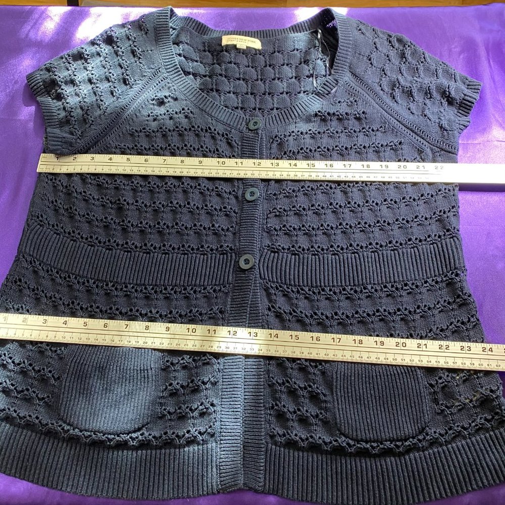 📌Jones New York Knitted Cotton Cardigan - Picture 10 of 15